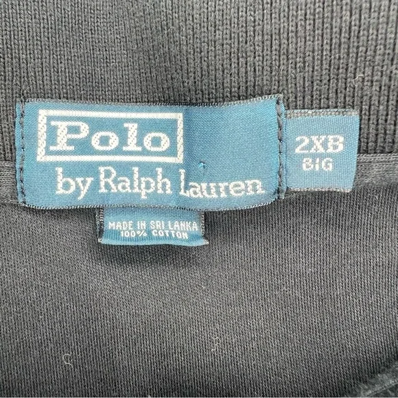 Polo by Ralph Lauren Black Short Sleeve Polo Shirt 2XB Red Pony - Picture 4 of 5